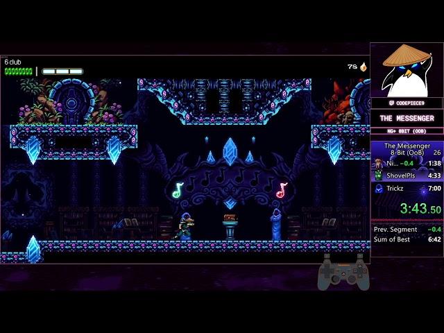 (6:52) The Messenger Speedrun - Under 7 min!!! 8 Bit NG+ OOB