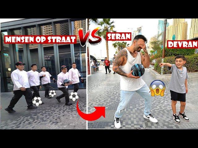 VOETBAL CHALLENGES OP STRAAT TEGEN ONBEKENDEN IN DUBAI! | LAKAP JUNIOR