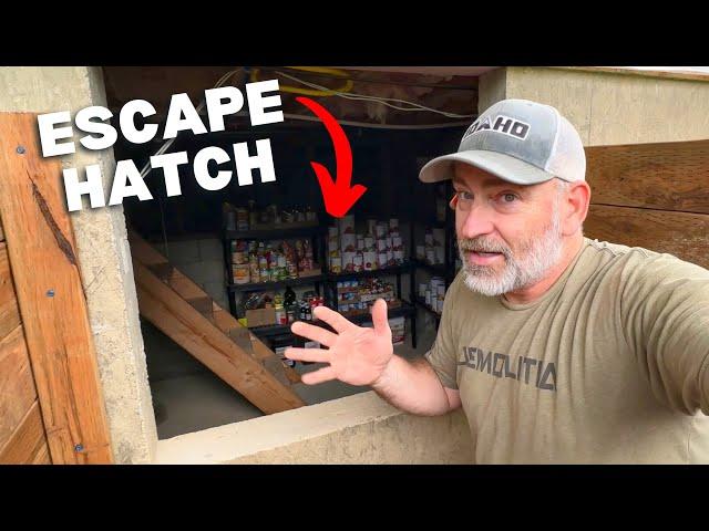 We Built an ESCAPE HATCH for our SECRET BUNKER