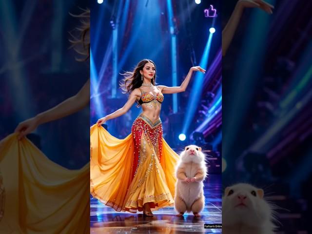 A Girl Merges with Cute Hamster  Unforgettable Performance!