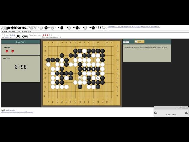 Results after 6 Days - Igo Weiqi Baduk Tsumego