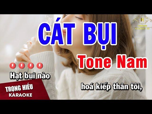 Karaoke Cát Bụi Tone Nam Nhạc Sống | Trọng Hiếu