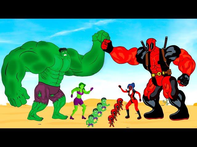 Evolution Of HULK Family Vs Evolution Of DEADPOOL Family : Who Is The King Of Super Heroes?