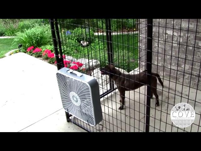 Keep your pets cool this summer with a K9 cooling fan on their kennel