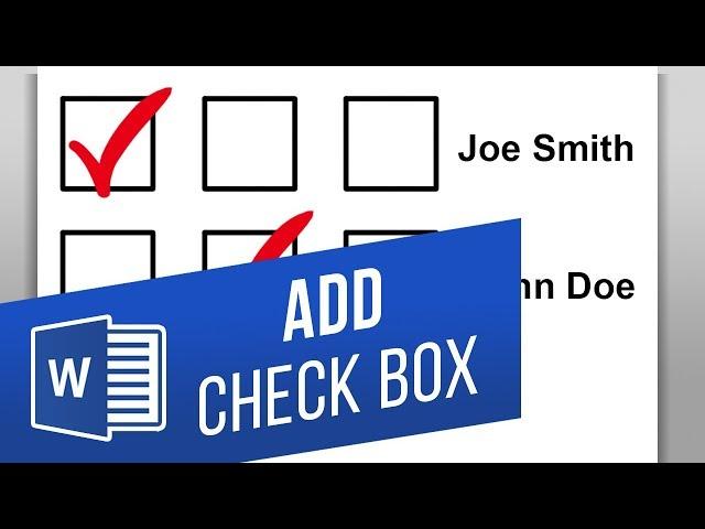 How to Insert a Checkbox in Word | Make a Checklist in Word | Add a Fillable Checkbox in Word