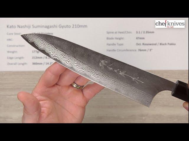 Kato Nashiji Suminagashi VG-10 Gyuto 210mm Quick Look