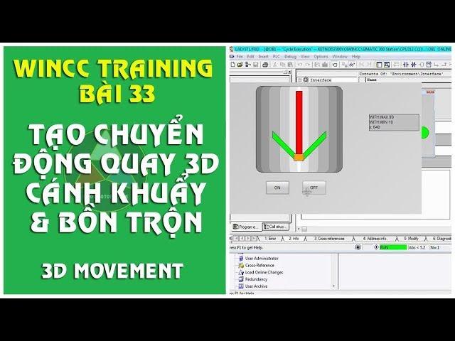 Wincc training bài 33: Mô phỏng chuyển động 3D khuẩy hoặc trộn