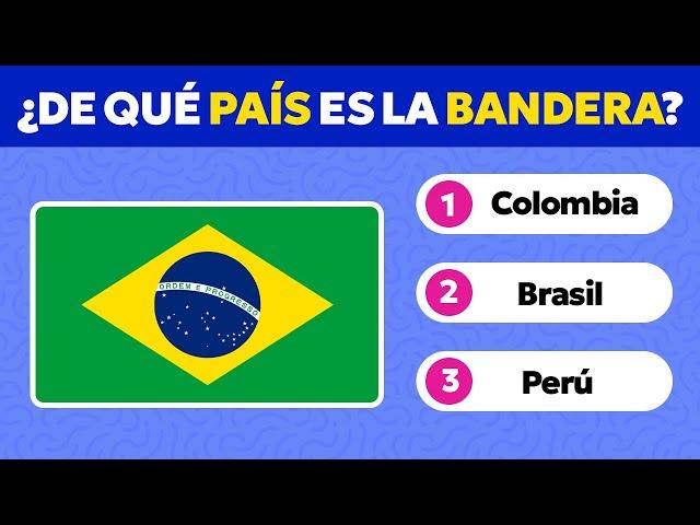 Adivina el País Por LA BANDERA  Quiz de Cultura  Parte 1