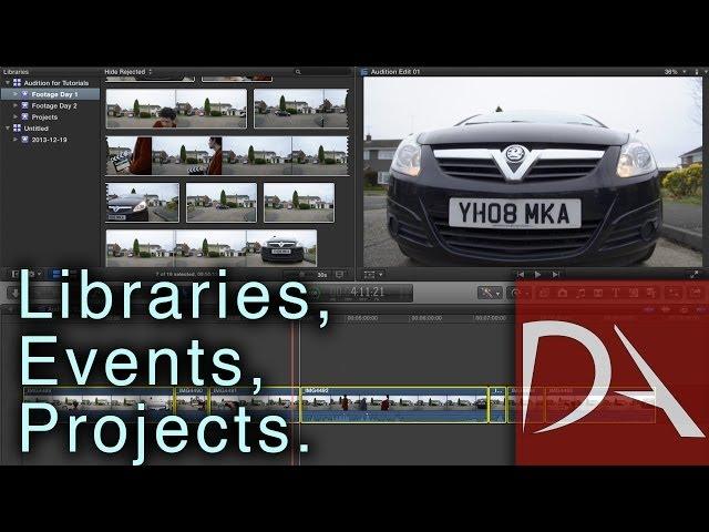 #FCPX 10.1 Tutorial - Libraries, Events & Projects