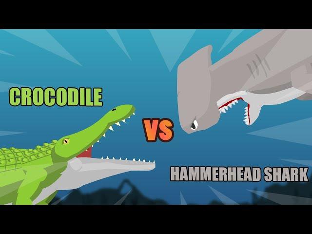 Crocodile vs Hammerhead Shark | Underwater Fight Club [S1] | Animal Animation