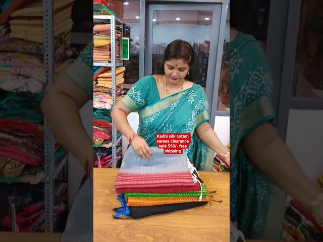 kadhi cotton sarees clearance sale 550/- free shipping