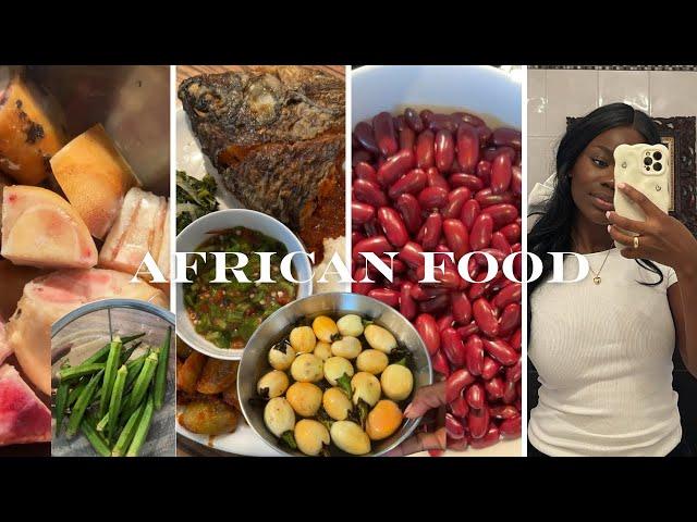 African Food Feast|Cooking a Cow Feet  delight VLOG.