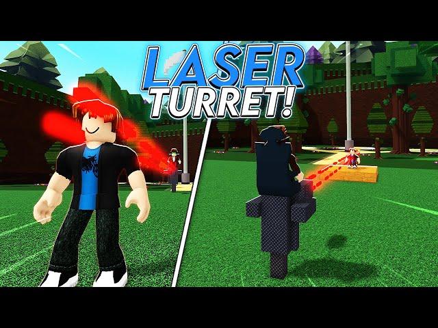 *NEW* SIMPLE LASER TURRET TUTORIAL!! | Roblox Build A Boat For Treasure