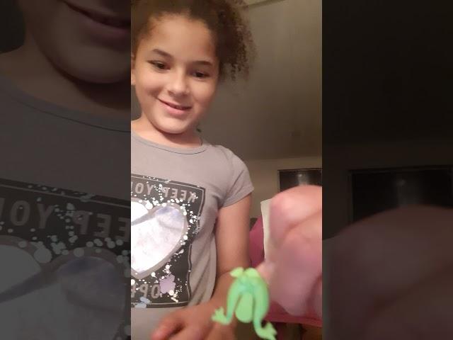 Avery Playing With A Frog --- Shout Out  Froggy Went A Knitting