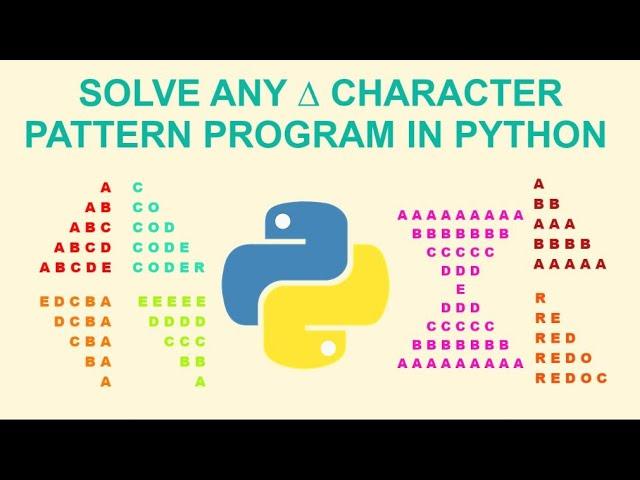 Solve any character pattern in Python