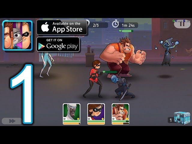 Disney Heroes: Battle Mode Android iOS Walkthrough - Gameplay Part 1 - CH1: Sunrise Line