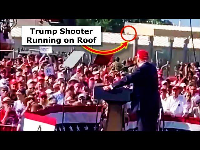 NEW Video: Trump Shooter Running On Roof POV Shooting Victim