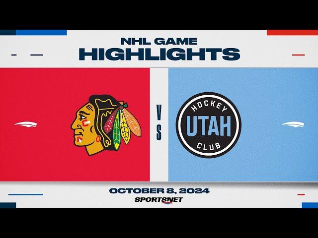 NHL Highlights | Utah HC vs. Blackhawks - October 8, 2024