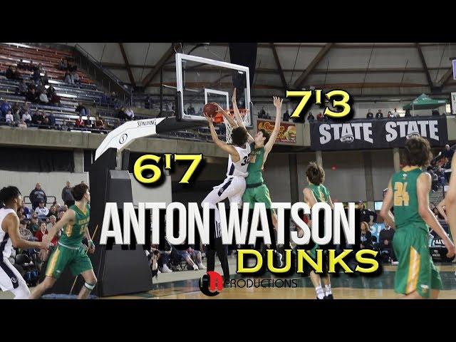 Anton Watson 6'7 with 2 Monster Dunk on 7'3 Riley Sorn