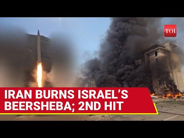 Israel's Beersheba BURNS After Iran's Second Ballistic Attack; ‘Bombed Building, Blazing Cars…’