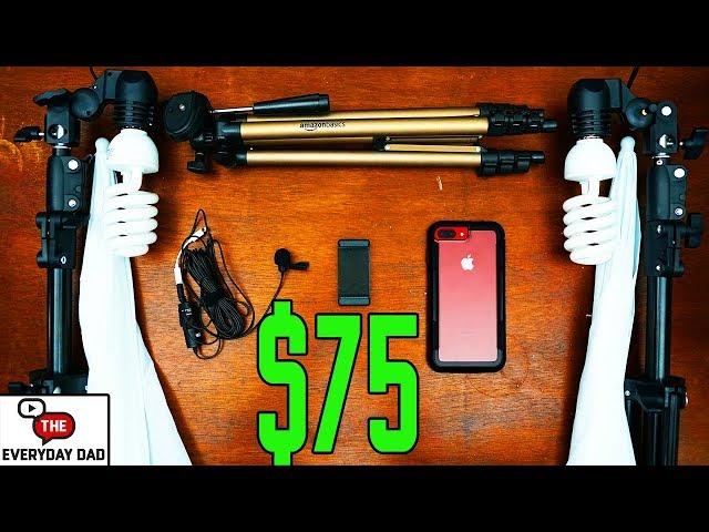 The CHEAPEST YouTube Studio?!  Can we set up a functional studio for $75?