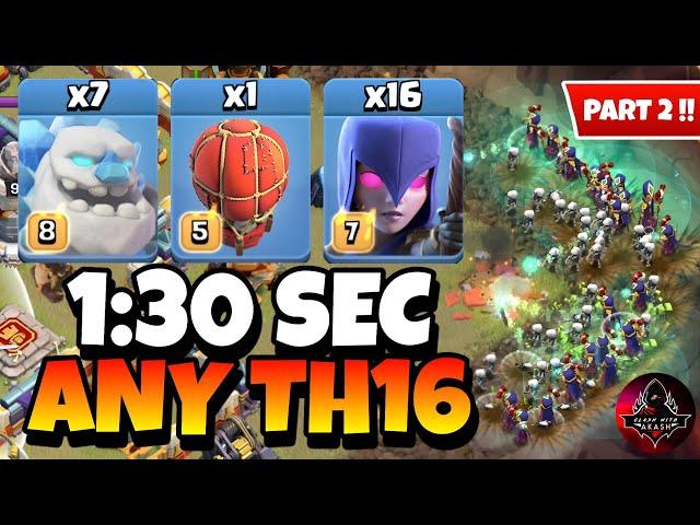 EPIC STRATEGY | TH16 Zap Quake Witch is the Easiest TH16 Attack Strategy in Clash of Clans