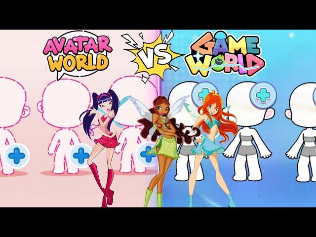 Winx Club ‍️Makeover (Avatar World VS Game World) #avatarworld #winxclub #gameworld