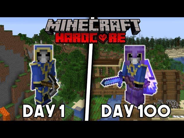 I Survived 100 Days in HARDCORE Minecraft..