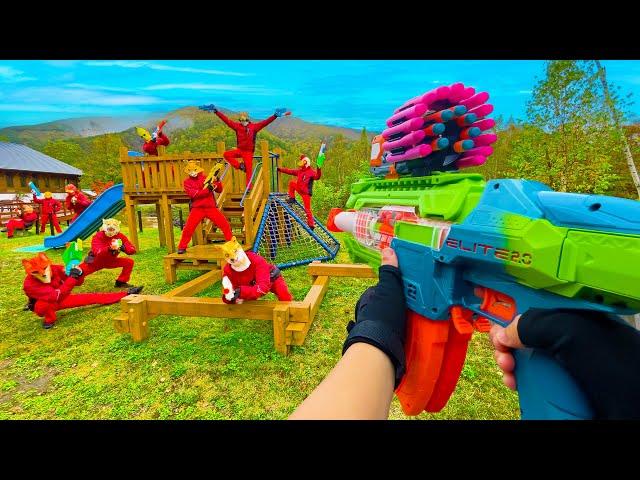 Nerf War | Amusement Park Battle 93(Nerf First Person Shooter)