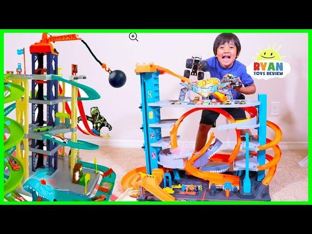 NEW Hot Wheels Ultimate Garage Playset with Shark + Ryan's Toy Cars Collections!!!!