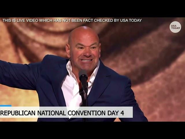 Dana White introduces Donald Trump at the 2024 RNC