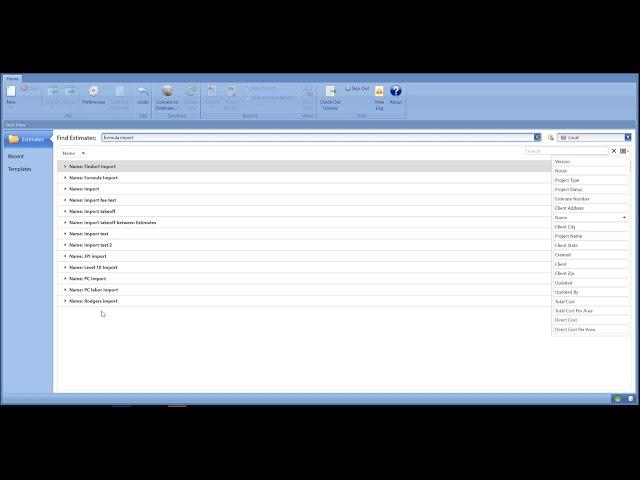 How to Search for Estimates in DESTINI Estimator