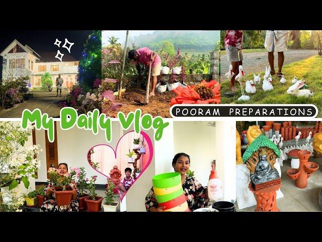 ഞാൻ തോറ്റു ഭാഗ്യൻ ജയിക്കും Arranging home for our pooramവെട്ടി തിളങ്ങി സുദർശനം ️DAY WITH ME