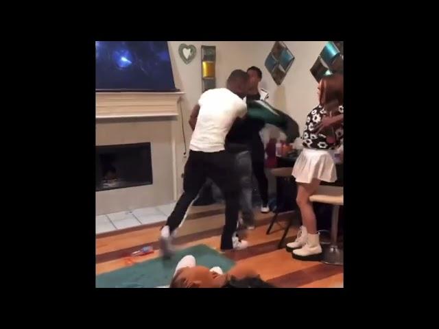 Eagles Fan freaks out  breaks TV over losing bet super bowl chiefs game winning field goal