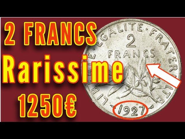 Pièce très RARE de 2 FRANCS SEMEUSE en ARGENT !