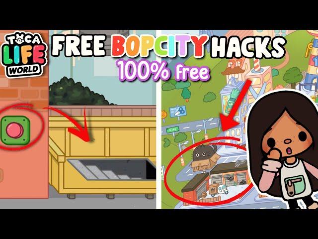  FREE HACKS and SECRETS in BOP CITY #tocaboca *with voice*️|| toca life world 