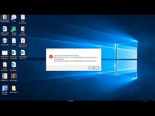 Cannot communicate with the scanner | Epson Scanner | SOLUTION