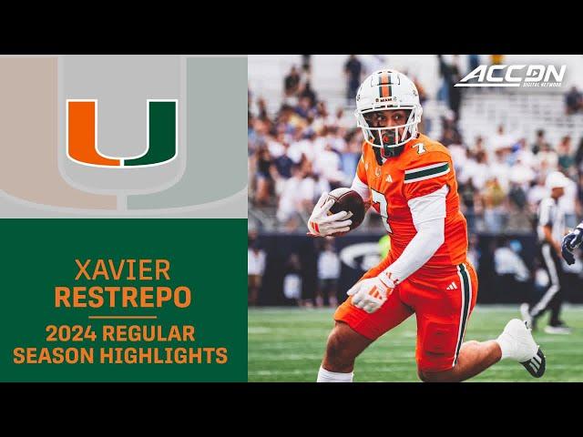 Xavier Restrepo 2024 Regular Season Highlights | Miami Wide Receiver