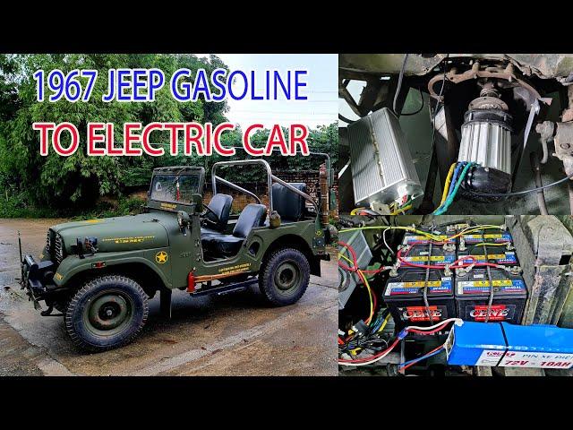 1967 JEEP GASOLINE Conversion To ELECTRIC Car at home