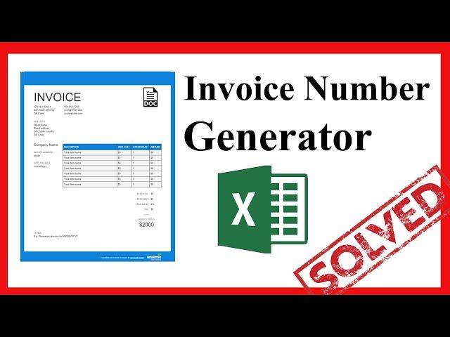 How to generate invoice number automatically in excel