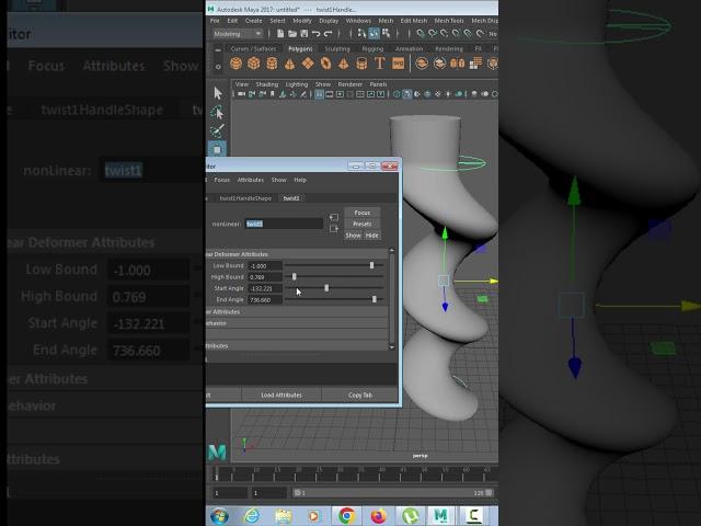 How To Use Maya Twist Tool for beginners