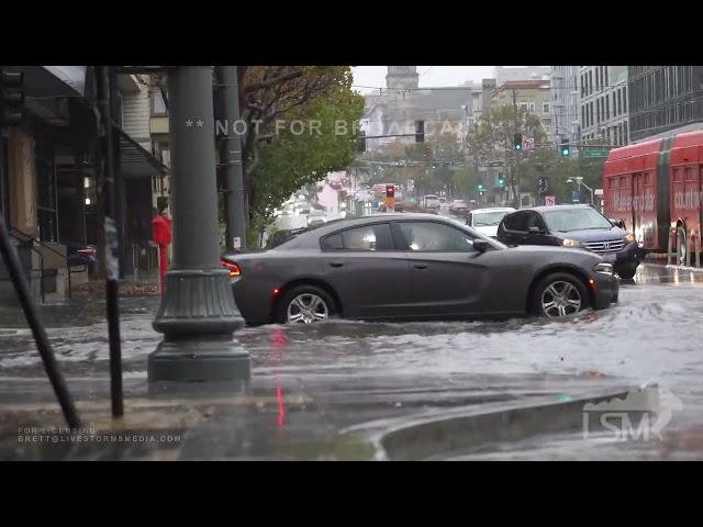 11-22-2024 San Francisco, California - Heavy Rain Triggers Flash Flooding - Drone