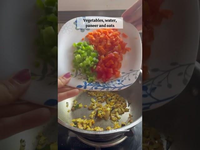 Protein rich savoury oats for toddlers 