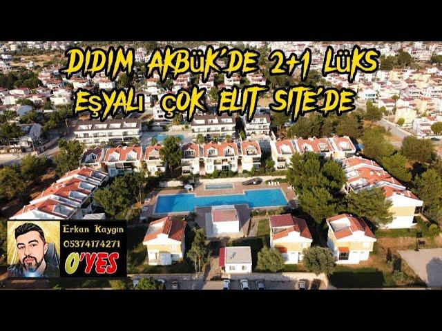 Didim Akbük'ün en elit sitesinde 2+1 düz ayak showroom kalitesinde,eşyalı harika bir ev güncel 2.250