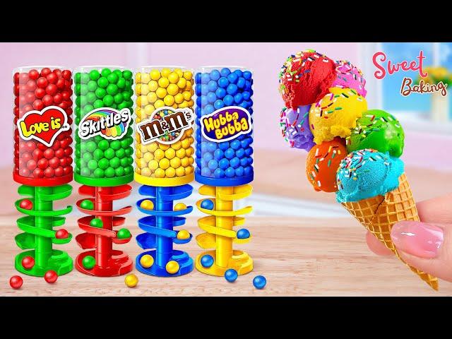 Rainbow Ice Cream By Sweet Baking Love Miniature Rainbow KitKat Chocolate IceCream Decorating Ideas