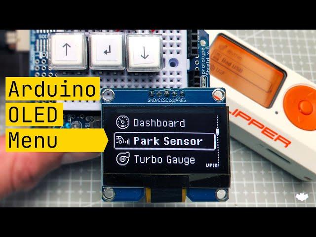 Arduino OLED Menu Tutorial    (for beginners - Arduino UNO, 128x64px SSD1306 OLED screen, u8g)