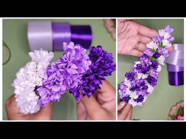 DIY| cara membuat buket bunga dari pita satin | flower Bouquet #satinribbonflowers