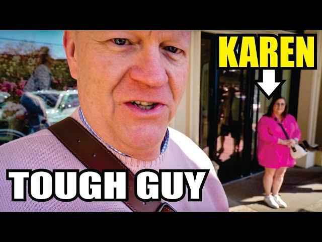 KAREN'S TOUGH GUY HUSBAND LEARNS THE HARD WAY !!