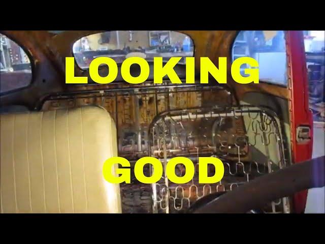 MORE PARTS INSTALLED FOR THE INTERIOR OF THE 1964 VW BUG