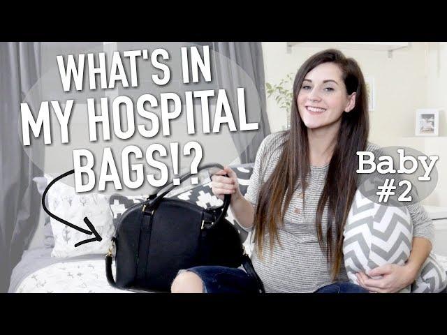 WHAT'S IN MY HOSPITAL BAGS? || PREPARING FOR LABOR + DELIVERY || BETHANY FONTAINE